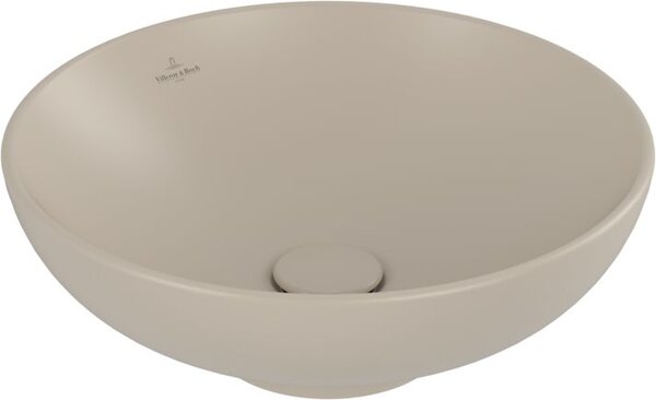 Villeroy & Boch Loop & Friends umyvadlo 42x42 cm kulatý na pult hnědá/béžová matný 4A4600AM