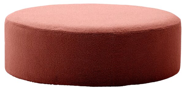 Terakotově červený bouclé taburet Kave Home Kaeli 120 cm