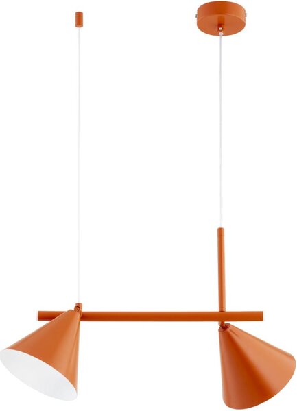 Lustr na lanku ZELTA 2xE27/15W/230V oranžová