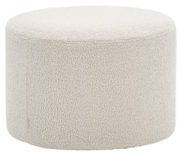 Béžový bouclé taburet Kave Home Kaeli 60 cm