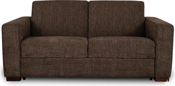 Pohovka na každodení spaní NOMI s rozkladem, 140, hnědá (madeira dark brown)
