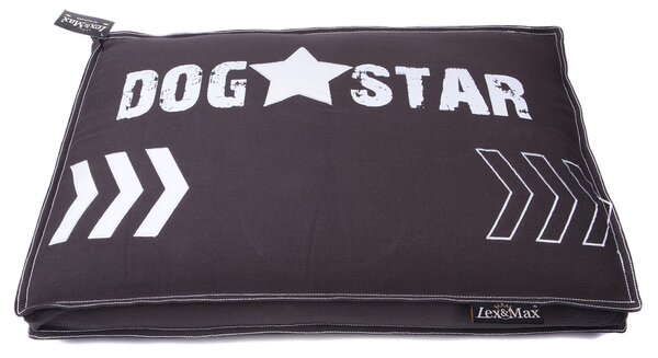 Lex & Max Luxusní potah na pelíšek pro psa Lex & Max Dog Star 120 x 80 cm | antracit