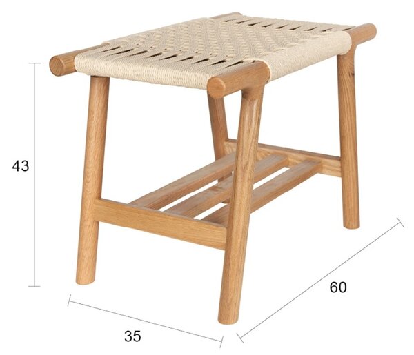 Dutchbone Dubová stolička KINTARO 43 cm