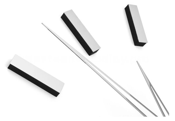 Designové nalepovací hodiny Future Time FT9600SI Modular chrome 60cm