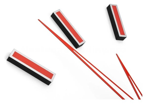 Designové nalepovací hodiny Future Time FT9600RD Modular red 60cm