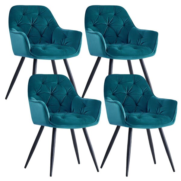 Jídelní židle s měkkým sametovým potahem a robustními kovovými nohami – ergonomický komfort sezení