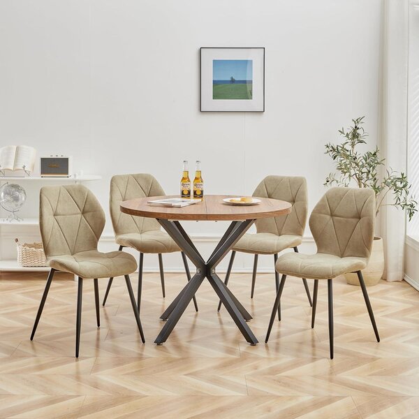 Sada čtyř jídelních židlí - Židle - Kuchyňská židle - Skandinávský minimalistický design - Zelená barva