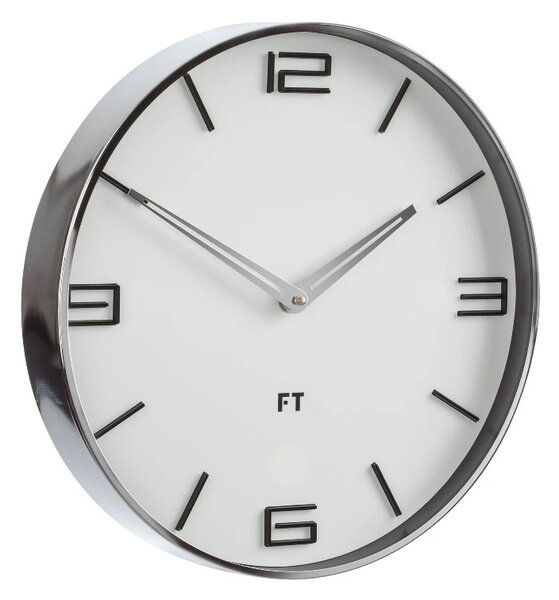 Designové nástěnné hodiny Future Time FT3010WH Flat white 30cm
