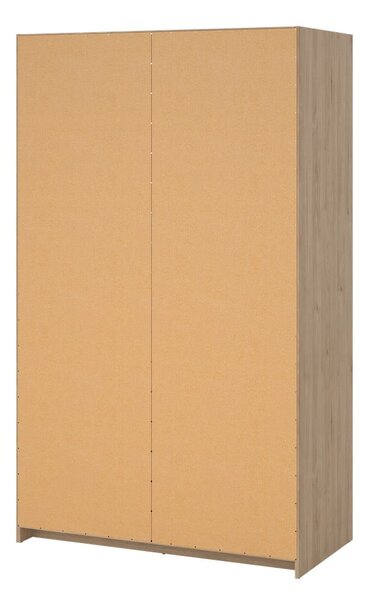 Šatní skříň v dekoru dubu s posuvnými dveřmi v přírodní barvě 119x200x60 cm Naia – Tvilum
