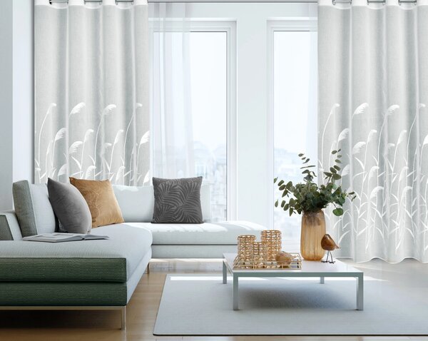 ZÁCLONA NA KROUŽCÍCH ABBIE 140X250 CM KRÉMOVÁ