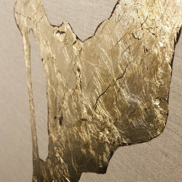Ručně malovaný obraz 90x120 cm Wild Horizon Gold – Malerifabrikken