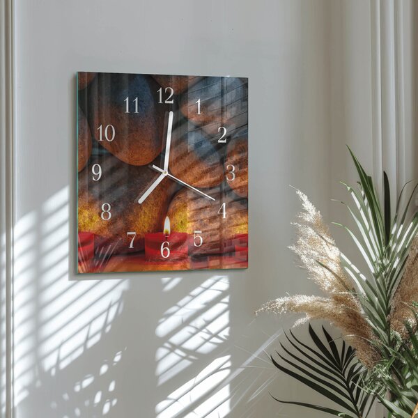 Skleněné hodiny Kameny zskb-30x30-00086538