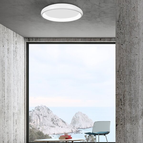 Bílé kovové stropní LED světlo Nova Luce Albi 61 cm