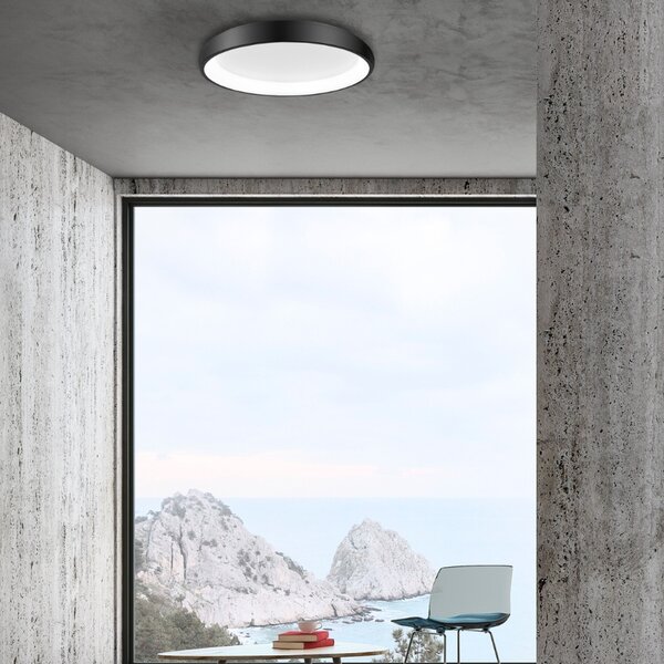 Černé kovové stropní LED světlo Nova Luce Albi 61 cm