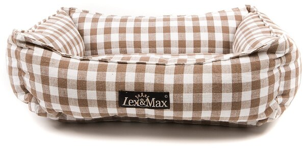 Lex & Max Luxusní pelíšek pro psa Lex & Max Carlos 40 x 50 cm | hnědý