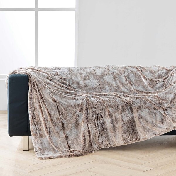 Hnědá deka z umělé kožešiny 180x220 cm Antartic – douceur d'intérieur