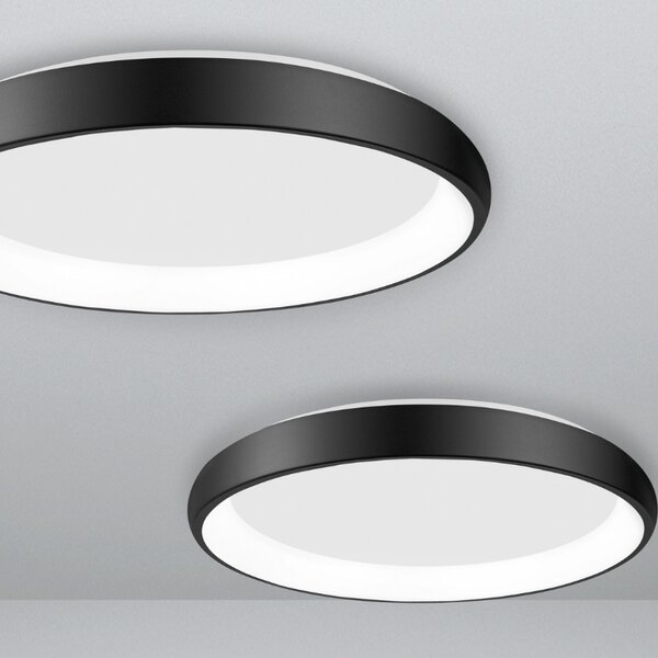 Černé kovové stropní LED světlo Nova Luce Albi 61 cm