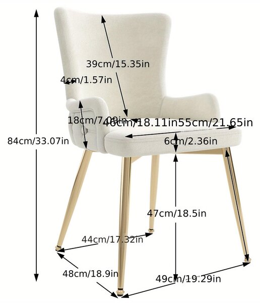 Jídelní židle - Židle - Židle s opěradlem ve tvaru sedáku - Pohodlná židle - Designová židle - Sada 4 kusů - Čalounění z veluru