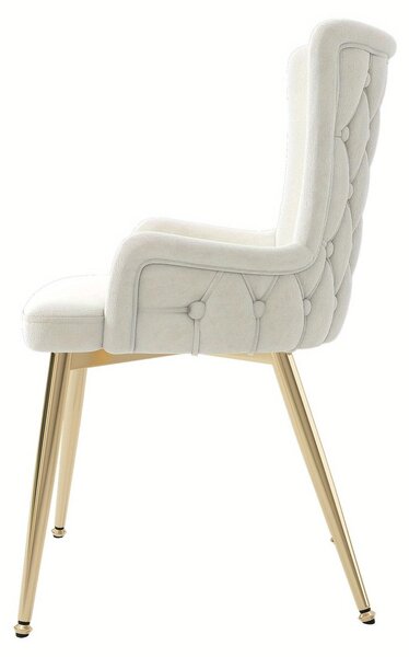 Jídelní židle - Židle - Židle s opěradlem ve tvaru sedáku - Pohodlná židle - Designová židle - Sada 4 kusů - Čalounění z veluru