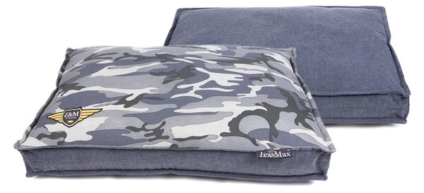 Lex & Max Luxusní potah na pelíšek pro psa Lex & Max Army 90 x 65 cm | šedý