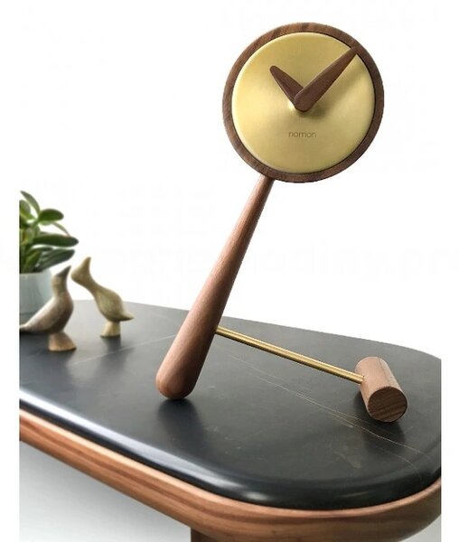 Designové stolní hodiny Nomon Small Puntero Gold 26cm