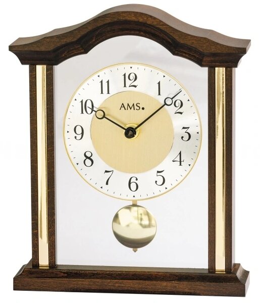 Luxusní dřevěné stolní hodiny 1174/1 AMS 23cm