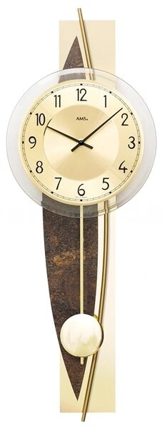 Designové nástěnné kyvadlové hodiny 7453 AMS 67cm