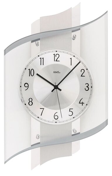 Designové nástěnné hodiny 5516 řízené rádiovým signálem AMS 48cm