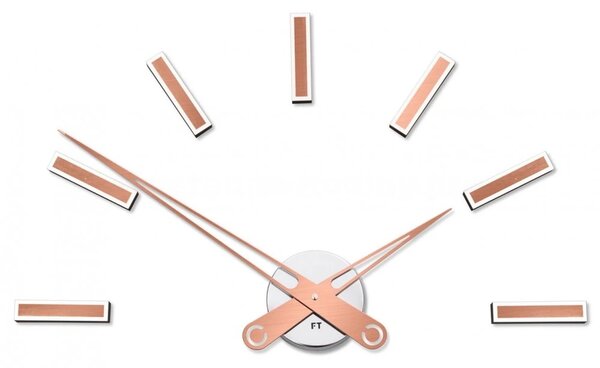 Designové nalepovací hodiny Future Time FT9600CO Modular copper 60cm