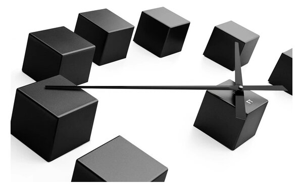 Designové nástěnné nalepovací hodiny Future Time FT3000BK Cubic black