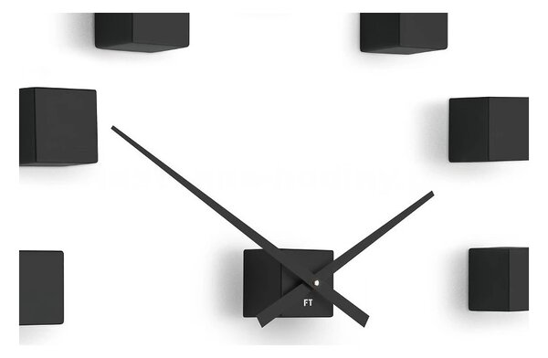 Designové nástěnné nalepovací hodiny Future Time FT3000BK Cubic black