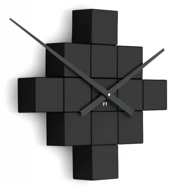 Designové nástěnné nalepovací hodiny Future Time FT3000BK Cubic black