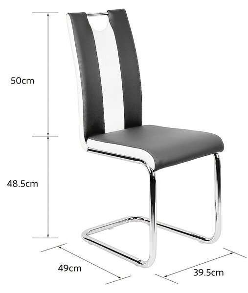 Kuchyňská židle - jídelní židle - židle k jídelnímu stolu - židle - křeslo - sada 4 kusů - ergonomický design bez opěrek