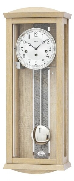 Luxusní kyvadlové mechanické nástěnné hodiny 2745 oak AMS 66cm