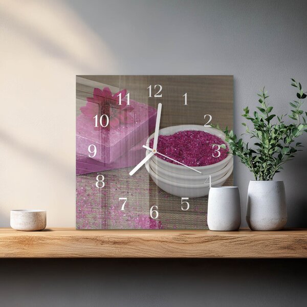 Skleněné hodiny Květ zskb-30x30-00086148