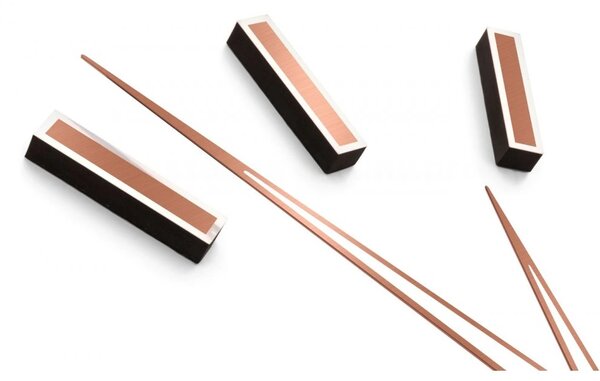 Designové nalepovací hodiny Future Time FT9600CO Modular copper 60cm