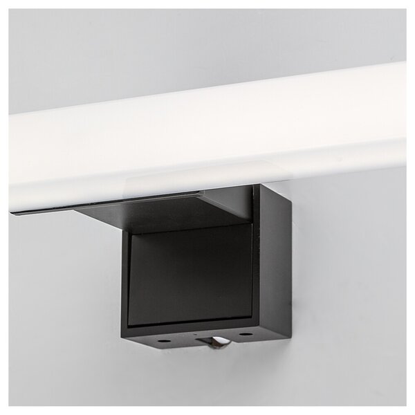 Koupelnové nástěnné LED svítidlo OLIRO černá, šířka 60 cm