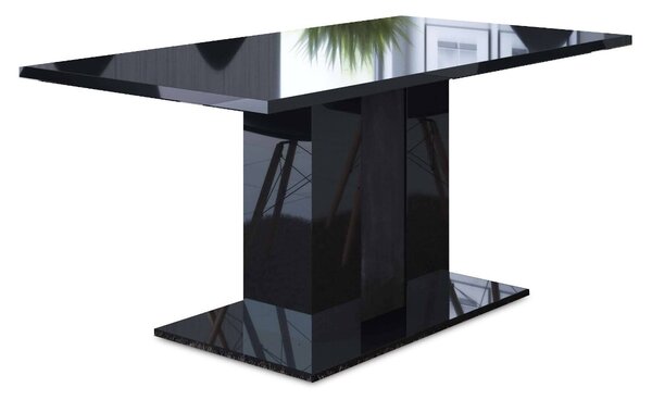Stůl DENAR, 160x76x90, černý lesk
