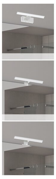 Koupelnové nástěnné LED svítidlo LORIC černá, šířka 30 cm