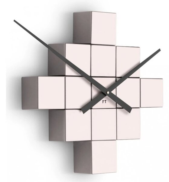 Designové nástěnné nalepovací hodiny Future Time FT3000PI Cubic pink