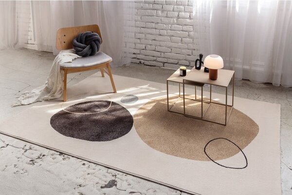 Béžový/krémový koberec 80x150 cm Peblinne – Universal