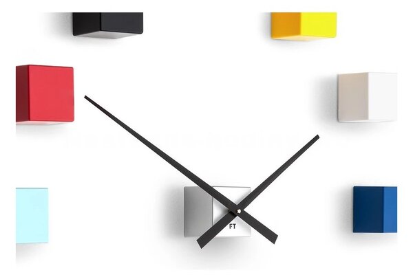 Designové nástěnné nalepovací hodiny Future Time FT3000MC Cubic multicolor