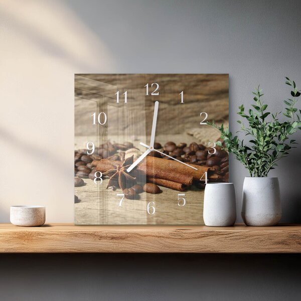 Skleněné hodiny Anýzová skořice zskb-30x30-00086514