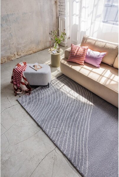 Šedá rozkládací pohovka z textilie bouclé 247 cm Quinoa – Bonami Selection