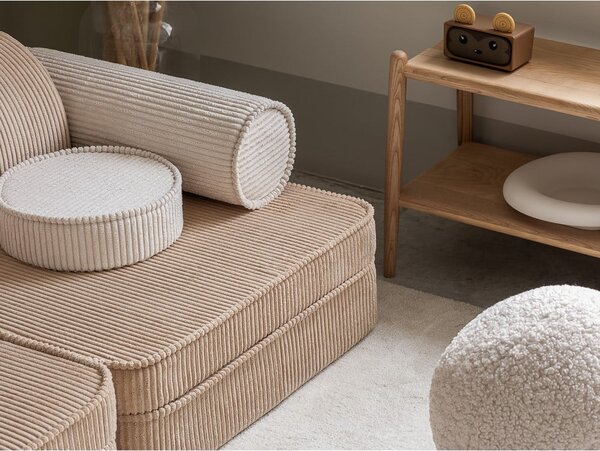 Světle hnědá manšestrová dětská pohovka 132 cm Settee – Wigiwama