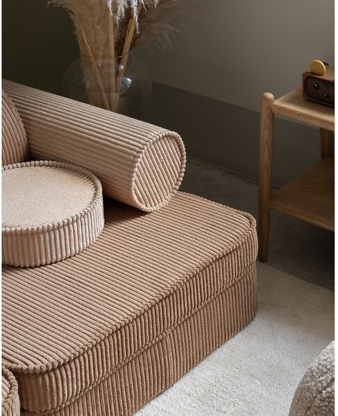 Světle hnědá manšestrová dětská pohovka 132 cm Settee – Wigiwama