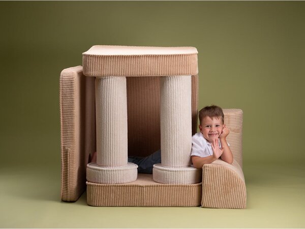 Světle hnědá manšestrová dětská pohovka 132 cm Settee – Wigiwama