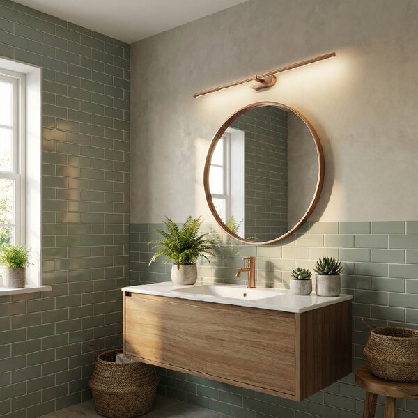 Toolight Toolight, LED nástěnné svítidlo 80cm, 13W, 4000K, 1000lm, APP1897-1W, měděná matná, OSW-66052