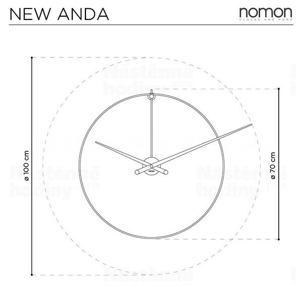 Designové nástěnné hodiny Nomon New Anda G 100cm