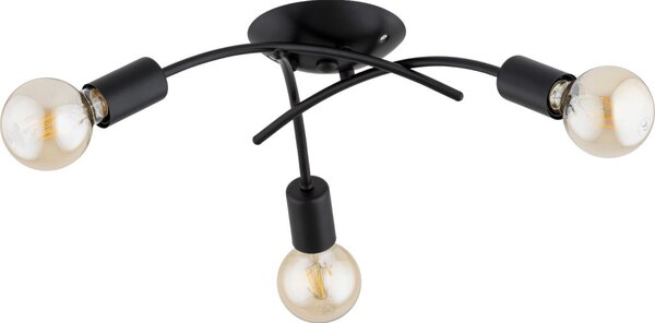 Přisazený lustr TORIZO 3xE27/15W/230V černá